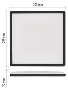 EMOS LED přisazené svítidlo FLORI čtvercové, černé, 18W, neutrální bílá 1539085189