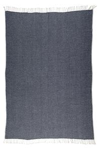 Vlněná deka Marina merino - tmavě modrá EXTRA JEMNÁ