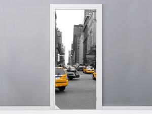 Fototapeta na dveře Žluté taxi - CJ Isherwood Materiál: Samolepící, Velikost: 95 x 205 cm