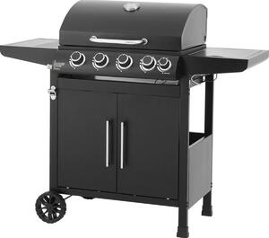 COOKINGBOX PAARL 4SB, plynový gril s 4 hlavními hoáky, boním hoákem a rotem na udrování tepla, poklop s teplomrem, vozík, rozmry 60 x 42 cm