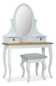 Toaletní stolek Fin, borovice / bílá