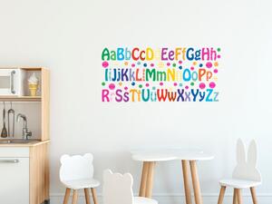 Nálepka na zeď pro děti Barevná abeceda Rozměry: 200 x 100 cm