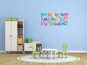 Nálepka na zeď pro děti Barevná abeceda Rozměry: 200 x 100 cm