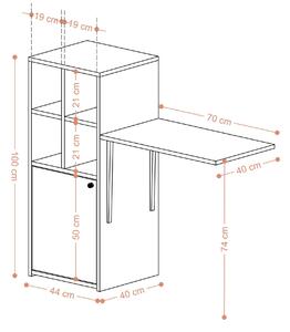 PC stolek Mixity (bílá + černá). 1089379