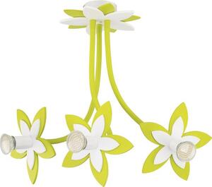 Nowodvorski 6898 FLOWERS G - Dětské stropní svítidlo s husímy krky (Zelené dětské bodové svítidlo s motivem kytek)