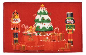Vánoční rohožka - předložka TABA NATALE červená motiv II. 50x80 cm Mybesthome