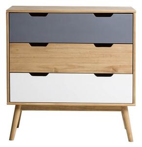 MUZZA Komoda cusco 82 x 80 šedobílá
