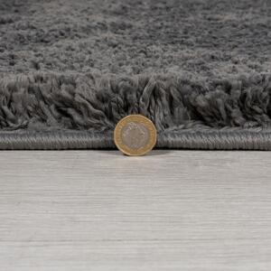 Flair Rugs koberce Kusový koberec Shaggy Teddy Charcoal kruh - 133x133 (průměr) kruh cm