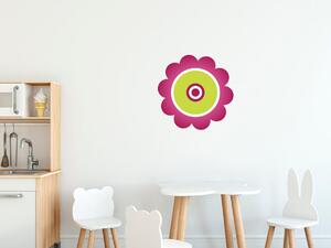 Nálepka na zeď pro děti Velký růžový kvítek Rozměry: 100 x 100 cm