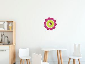 Nálepka na zeď pro děti Velký růžový kvítek Rozměry: 100 x 100 cm