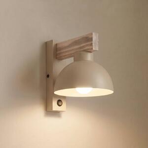 TK Lighting Nástěnné světlo Oslo, písková barva, kov, výška 20 cm, E27, stmívatelný, Krémová / jantar, Obývací pokoj / jídelna, kov, Moderní
