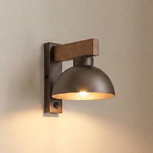 TK Lighting Nástěnné světlo Oslo, hnědé, kovové, výška 20 cm, E27, stmívatelný, Hnědá / rez, Obývací pokoj / jídelna, kov, Moderní