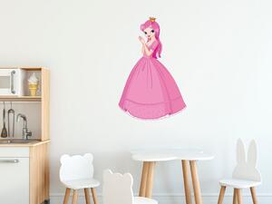 Nálepka na zeď pro děti Usmívající se princezna Velikost: 20 x 20 cm