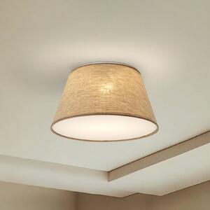 TK Lighting Stropní světlo Formo, béžové, plátno, Ø 38 cm, E27, stmívatelný, Krémová / jantar, Obývací pokoj / jídelna, Textil / tkanina / hedvábí, Moderní
