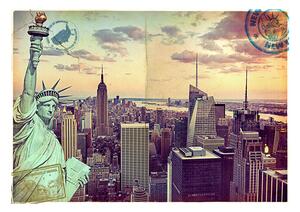 Fototapeta - Pohlednice z New Yorku 200x140 + zdarma lepidlo