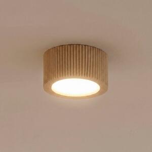 TK Lighting Stropní bodové světlo Eve, výška 4,5 cm, GX53, dřevo, stmívatelný, Světlé dřevo, Obývací pokoj / jídelna, Dřevo, Moderní
