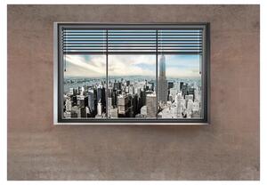 Fototapeta - New York okno 200x140 + zdarma lepidlo