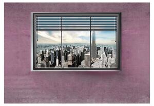 Fototapeta - New York oknem II 200x140 + zdarma lepidlo