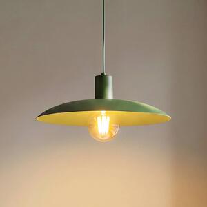 TK Lighting Závěsné světlo Astra, zelené, kov, Ø 41 cm, E27, stmívatelný, Zelená, Obývací pokoj / jídelna, kov, Moderní