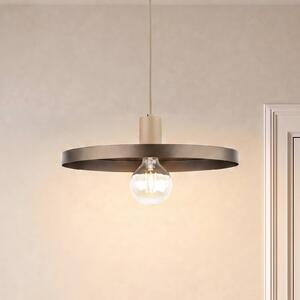 TK Lighting Závěsné světlo Sila, hnědá/písková, kov, Ø 45 cm, E27, stmívatelný, Hnědá / rez, Obývací pokoj / jídelna, kov, Moderní