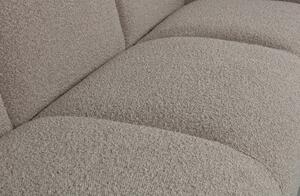 MUZZA Třímístná sedačka wooly 227 cm tmavě béžová