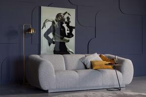 MUZZA Třímístná sedačka wooly 227 cm tmavě béžová