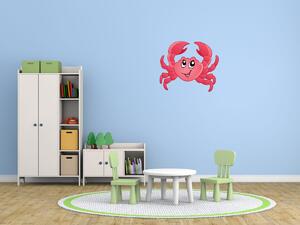 Nálepka na zeď pro děti Červený krab Velikost: 20 x 20 cm
