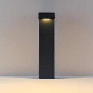 Molto Luce LED osvětlení cesty ATO, výška 45 cm, zapnuto/vypnuto, antracitová barva, IP65,, Černá, Hliník, Moderní, Venkovní sloupové světlo