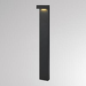 Molto Luce LED osvětlení cesty ATO, výška 85 cm, DALI, antracitová barva, IP65, kov, stmívatelný, Černá, Hliník, Moderní