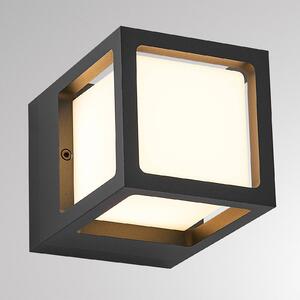 Molto Luce Venkovní nástěnné svítidlo FYNN-X, antracitová, 12 cm, IP65, zap/vyp, Černá, Hliník, Moderní