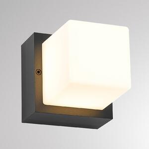Molto Luce Venkovní nástěnné svítidlo FYNN-O, antracitová, 11 cm, IP65, zapnuto/vypnuto, Černá, Hliník, Moderní