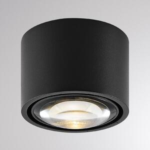Molto Luce Venkovní stropní svítidlo MAG MINI, černé, Ø 9 cm, stmívatelné, IP44, stmívatelný, Černá, Koupelna, Hliník, Moderní