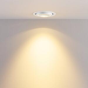 Molto Luce LED stropní vestavná svítidla MAG MINI, bílá, Ø 10 cm, 18 V, Bílá / opál, Obývací pokoj / jídelna, Hliník, Moderní, Zapuštěné kulaté