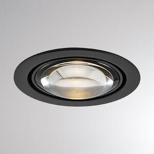 Molto Luce LED stropní vestavné svítidlo MAG MINI, černé, Ø 10 cm, 18 V, Černá, Obývací pokoj / jídelna, Hliník, Moderní, Zapuštěné kulaté