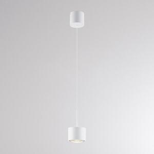 Molto Luce LED závěsné světlo MAG MINI, bílé, Ø 9 cm, stmívatelné, kovové, stmívatelný, Bílá / opál, Obývací pokoj / jídelna, Hliník, Moderní
