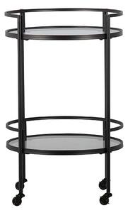 Odkládací stolek na kolečkách zora 50 x 79 cm černý
