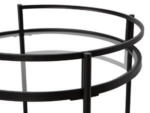 Odkládací stolek na kolečkách zora 50 x 79 cm černý