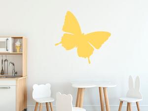 Nálepka na zeď pro děti Žlutý motýlek Velikost: 10 x 10 cm