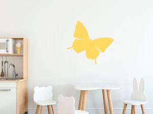 Nálepka na zeď pro děti Žlutý motýlek Velikost: 10 x 10 cm