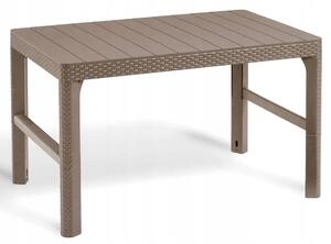 KETER Lyon rattan Stůl zahradní 116 x 72 cm cappuccino