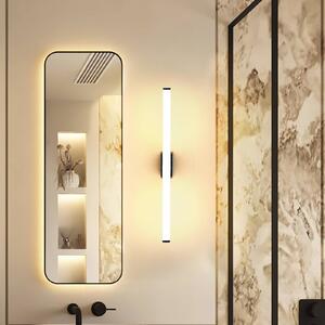 Molto Luce LED nástěnné světlo VINA S, černé, šířka 40 cm, IP44,, Černá, Koupelna, Hliník, Moderní