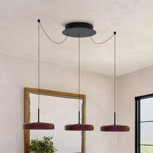 Molto Luce LED závěsné světlo LORA III, černé, Ø 36 cm, stmívatelné, 40°, stmívatelný, Černá, Obývací pokoj / jídelna, kov, Moderní