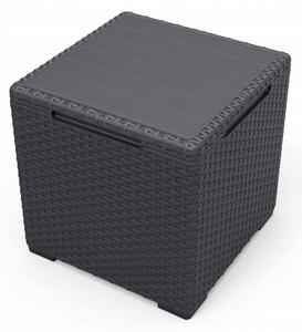 KETER Stůl zahradní s úložným boxem VIGO 37 x 37cm grafit
