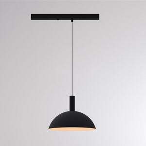 Molto Luce LED závěsné svítidlo na lištu LORA II, černé, Ø 24 cm, 40°, 3fázové, Černá, Obývací pokoj / jídelna, kov, Moderní