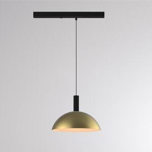 Molto Luce LED závěsné svítidlo na lištu LORA II, mosaz, Ø 24 cm, 40°, 3fázové, Mosaz / zlato, Obývací pokoj / jídelna, kov, Moderní