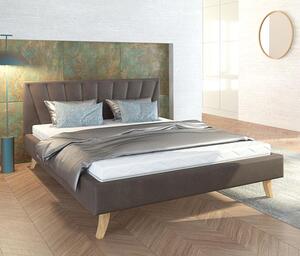 Manželská postel 160x200 cm MALMO TRINITY HNĚDÁ