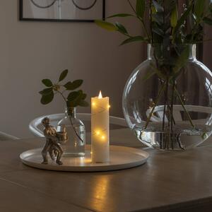 Vosková svíčka krémová barva světla jantar 17,8 cm
