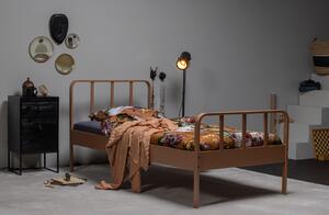 MUZZA Ocelová postel mees 90 x 200 cm oranžová