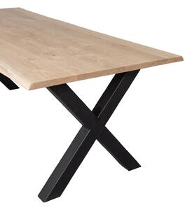 Jídelní stůl tablo 160 x 90 cm nohy do tvaru X dubový masiv
