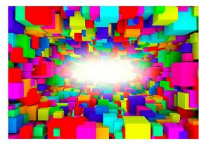 Fototapeta - Světlo v barevné geometrii 200x140 + zdarma lepidlo